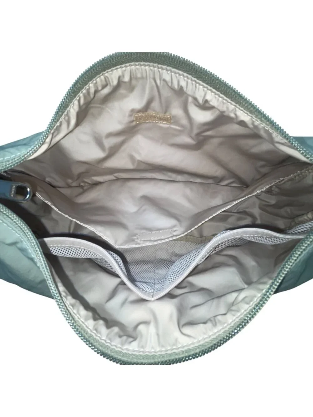 Athleta Women’s Green Nylon Adjustable Strap Anytime Crescent Crossbody Bag
